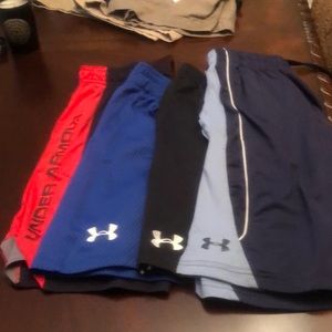 Boys under armour shorts 4 pair